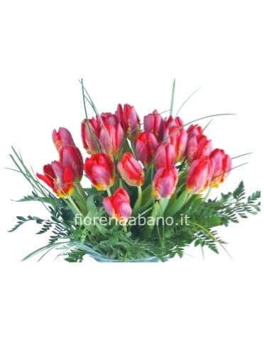 Bouquet di tulipani rosso