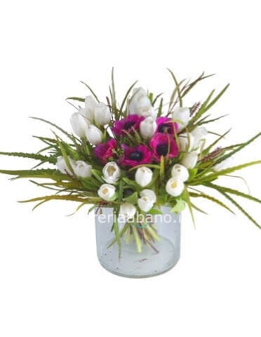 Bouquet di tulipani e fiori assortiti